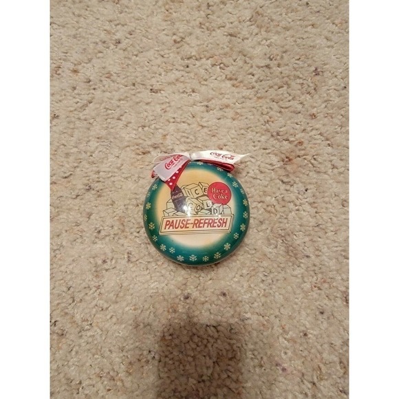 Coca Cola Vintage Christmas Ornament Have a Coke Pause Refresh - Picture 1 of 3